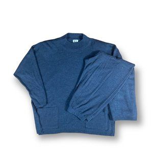 KL Collection Vintage Sweater Pants Womens Large Lounge Set Multi Color L